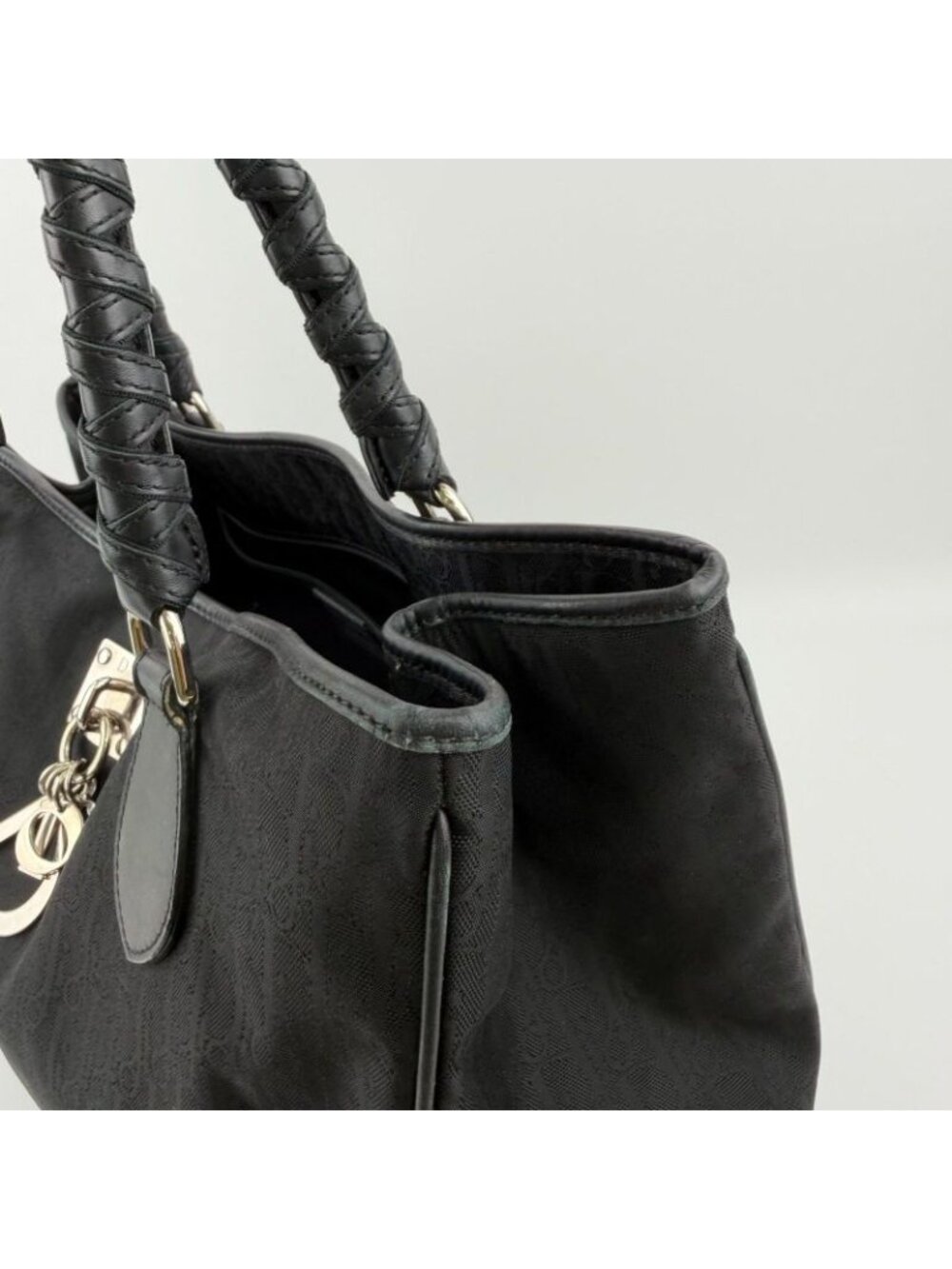 Dior Tote Black Nylon Canvas Vintage - Picture 5 of 15